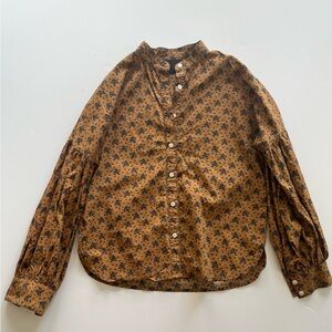 NO. 6 STORE Spencer Top in French Floral Poplin